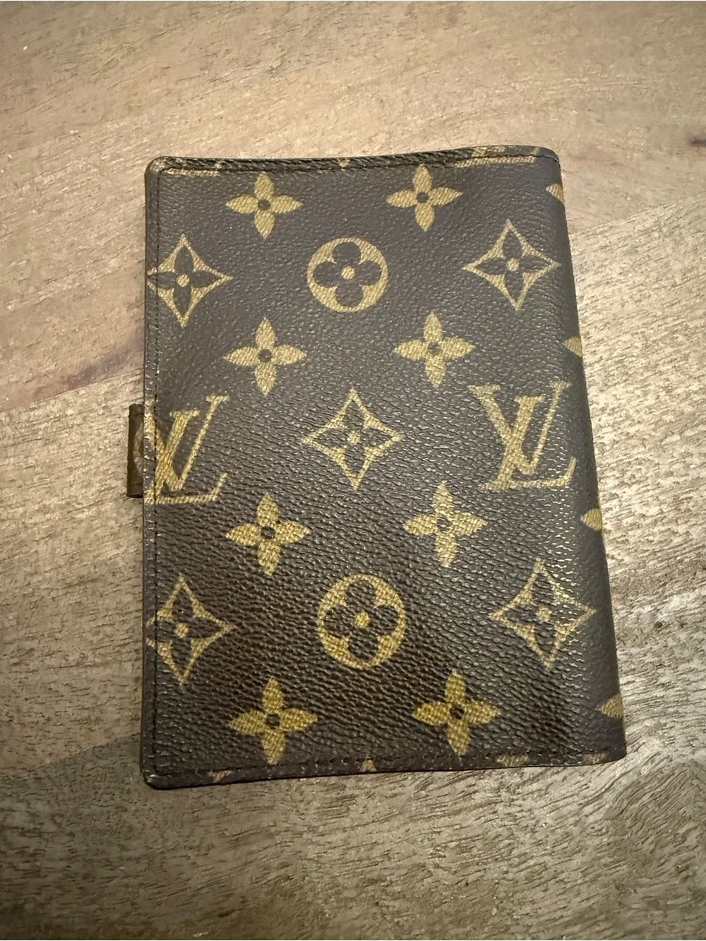 Louis Vuitton Monogram Canvas Agenda Cover - Dark Brown with Gold Monogram